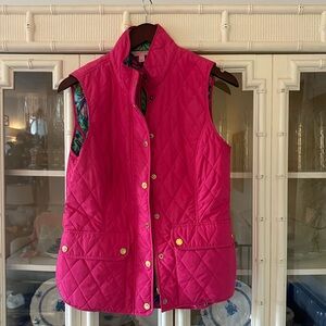 Lilly Pulitzer Quilted Vest Hot Pink Size Medium